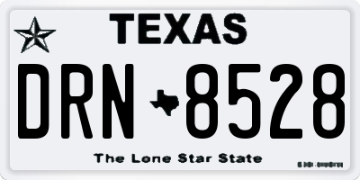 TX license plate DRN8528