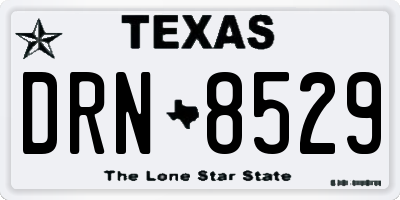 TX license plate DRN8529