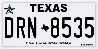 TX license plate DRN8535