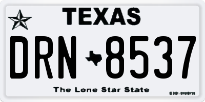 TX license plate DRN8537