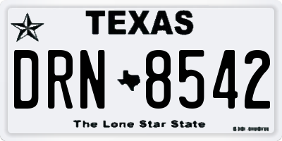 TX license plate DRN8542