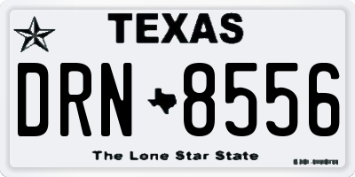 TX license plate DRN8556