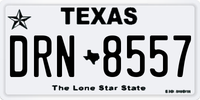 TX license plate DRN8557