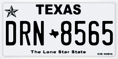 TX license plate DRN8565