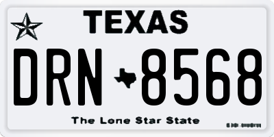 TX license plate DRN8568