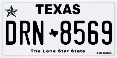 TX license plate DRN8569