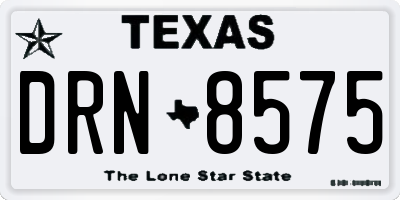 TX license plate DRN8575