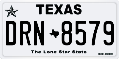 TX license plate DRN8579