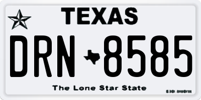 TX license plate DRN8585