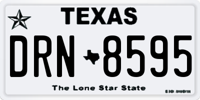 TX license plate DRN8595