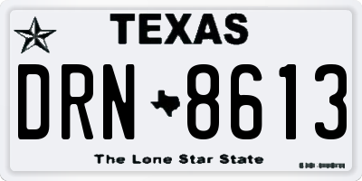 TX license plate DRN8613