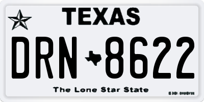TX license plate DRN8622