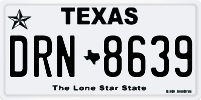 TX license plate DRN8639