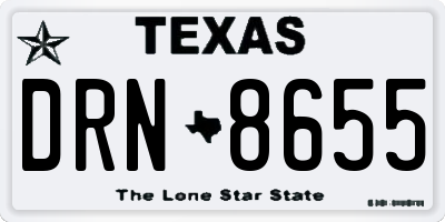 TX license plate DRN8655
