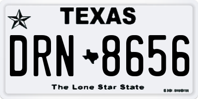 TX license plate DRN8656