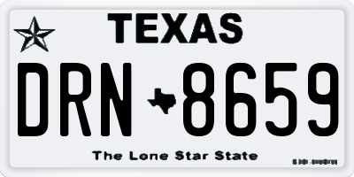 TX license plate DRN8659