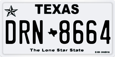 TX license plate DRN8664