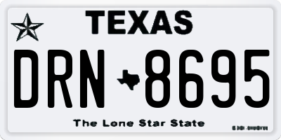 TX license plate DRN8695