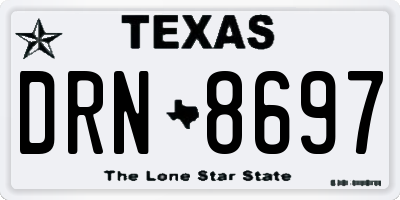 TX license plate DRN8697