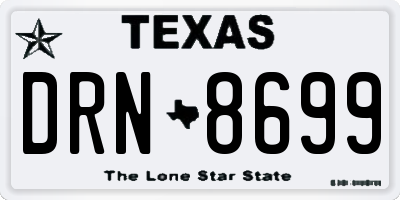 TX license plate DRN8699