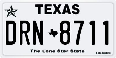 TX license plate DRN8711