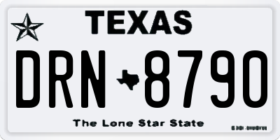 TX license plate DRN8790