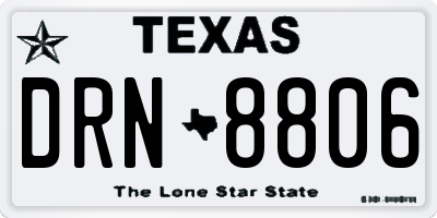 TX license plate DRN8806