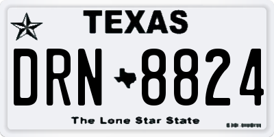 TX license plate DRN8824