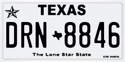 TX license plate DRN8846