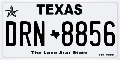 TX license plate DRN8856