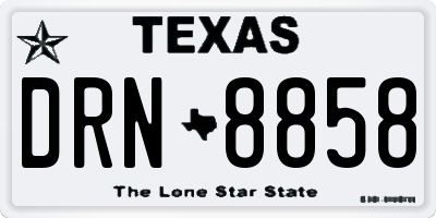 TX license plate DRN8858