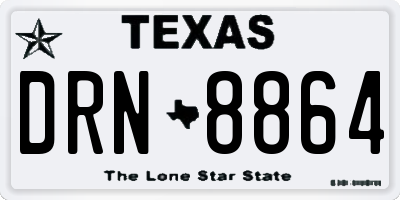 TX license plate DRN8864