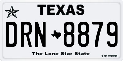 TX license plate DRN8879