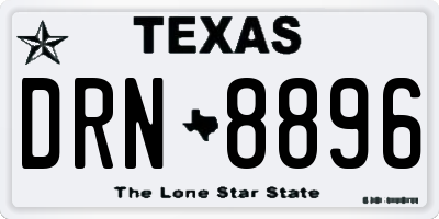 TX license plate DRN8896