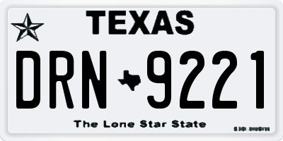 TX license plate DRN9221