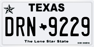 TX license plate DRN9229