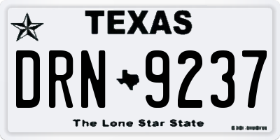 TX license plate DRN9237
