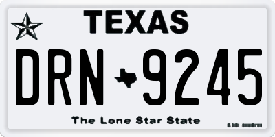 TX license plate DRN9245