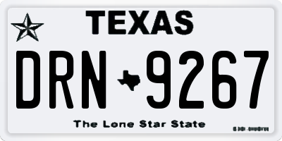 TX license plate DRN9267