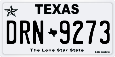 TX license plate DRN9273