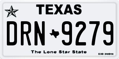 TX license plate DRN9279