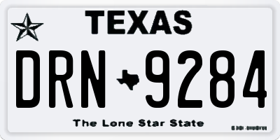 TX license plate DRN9284