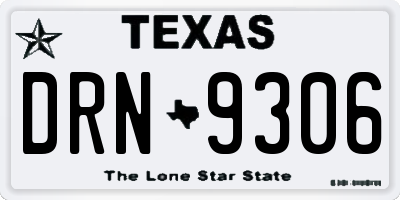 TX license plate DRN9306
