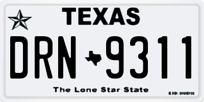 TX license plate DRN9311