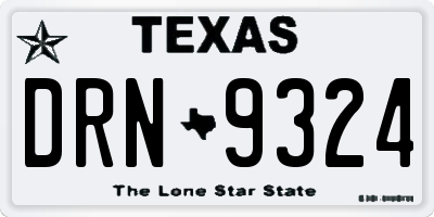 TX license plate DRN9324