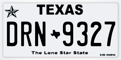 TX license plate DRN9327