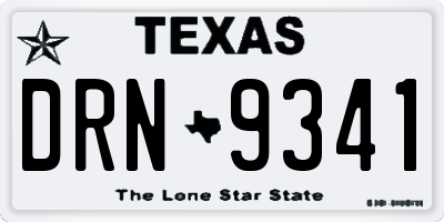 TX license plate DRN9341