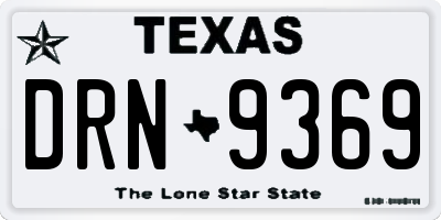 TX license plate DRN9369