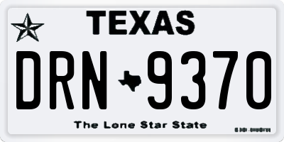 TX license plate DRN9370