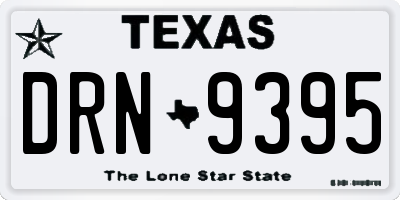 TX license plate DRN9395